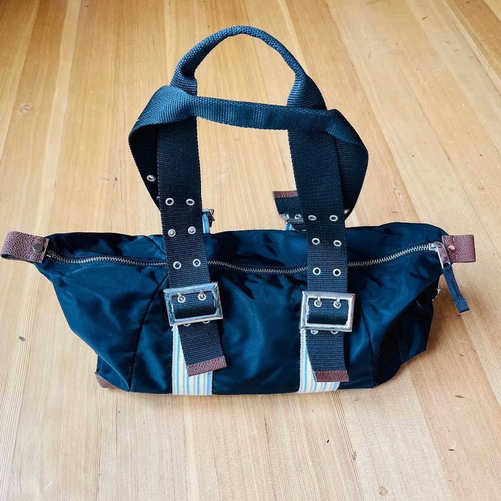 Un Apres Midi de Chien black nylon handbag